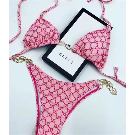 fake gucci bikini|gucci swimsuit pink.